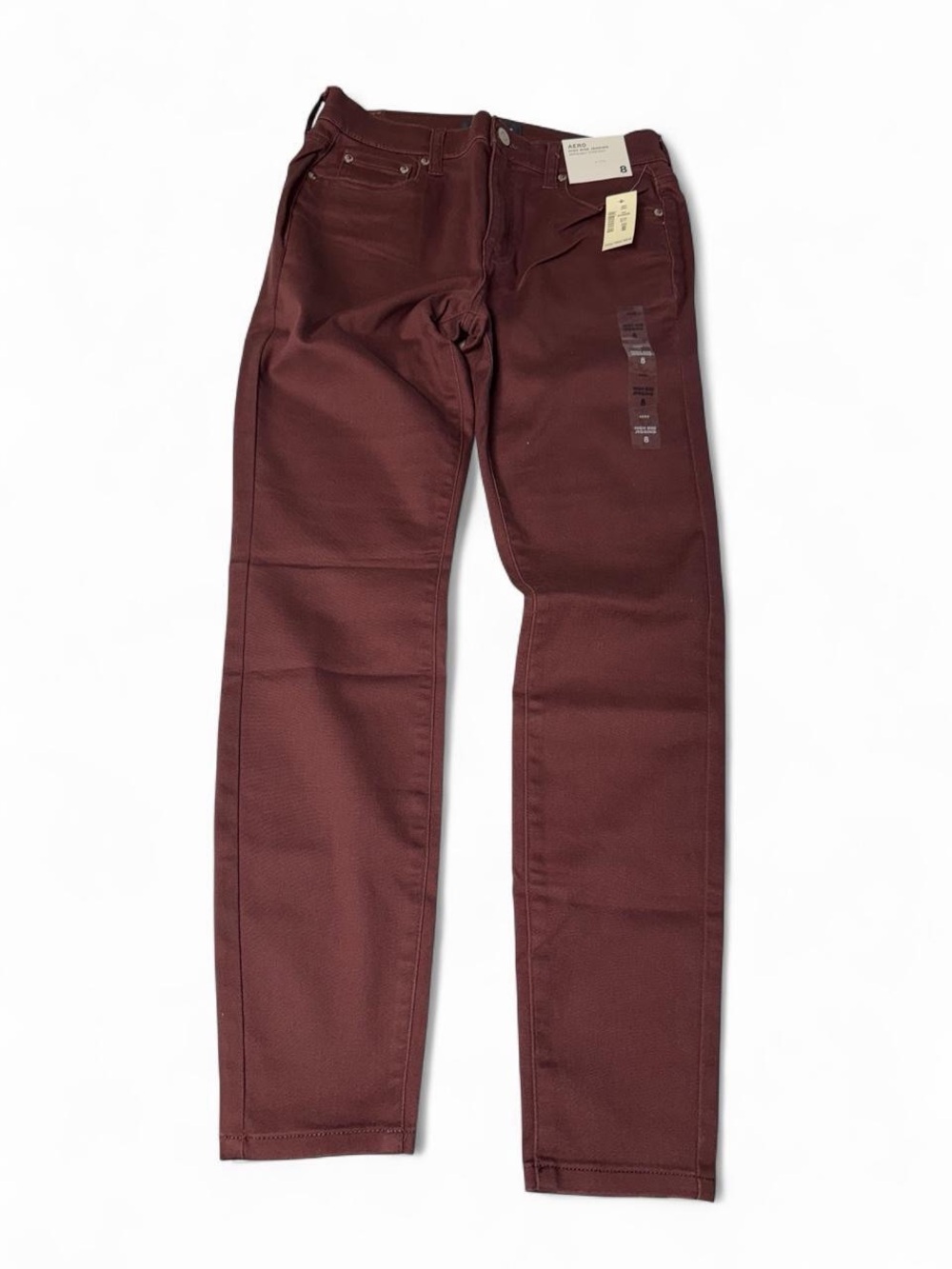 Aéropostale High Rise Jegging Burgundy Seriously Stretchy Jeans Size 8 NWT